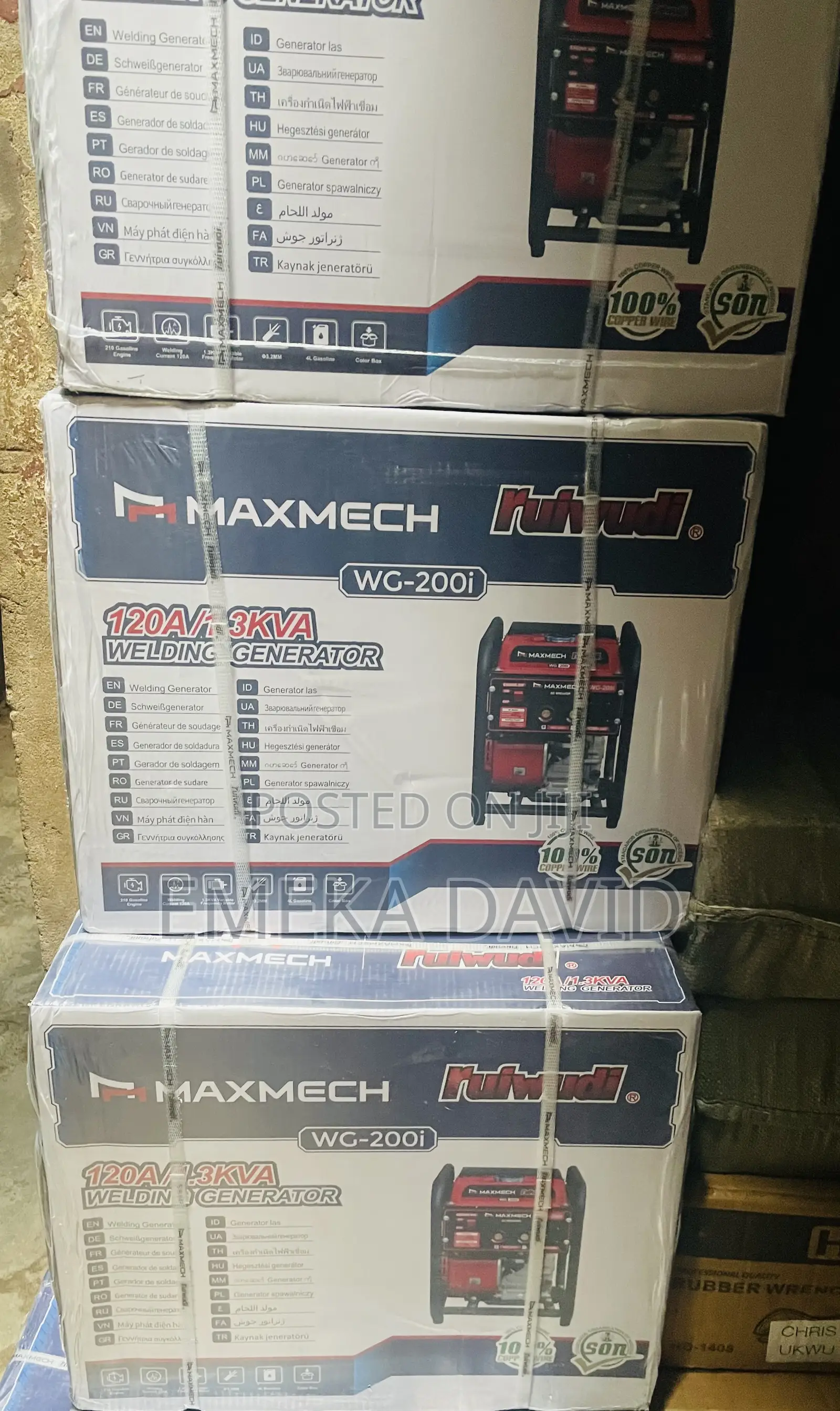 Maxmech Wg-200i Welding Generator Start Weld