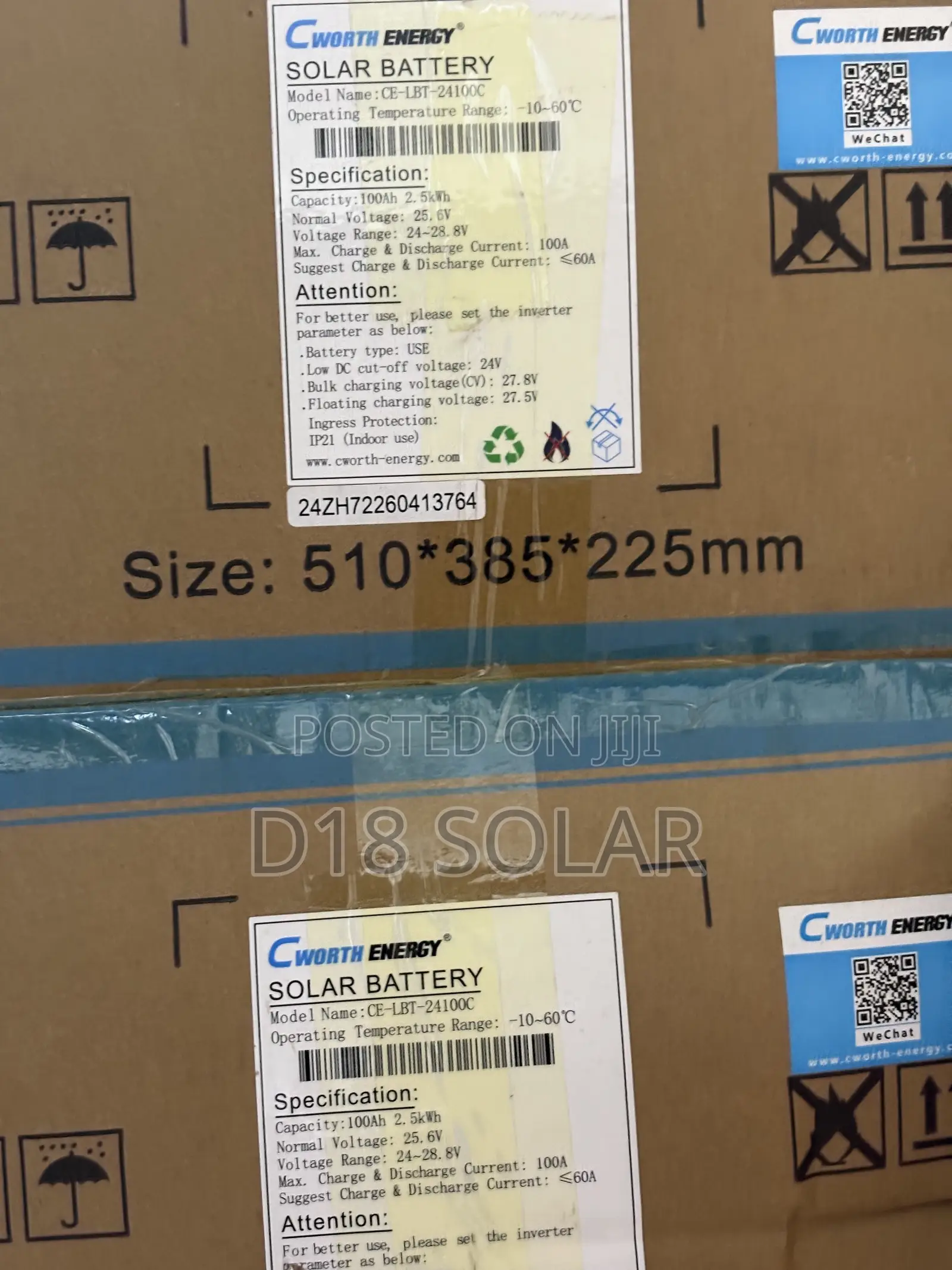 Cworth 2.5kwh 24v Lithium Batteries