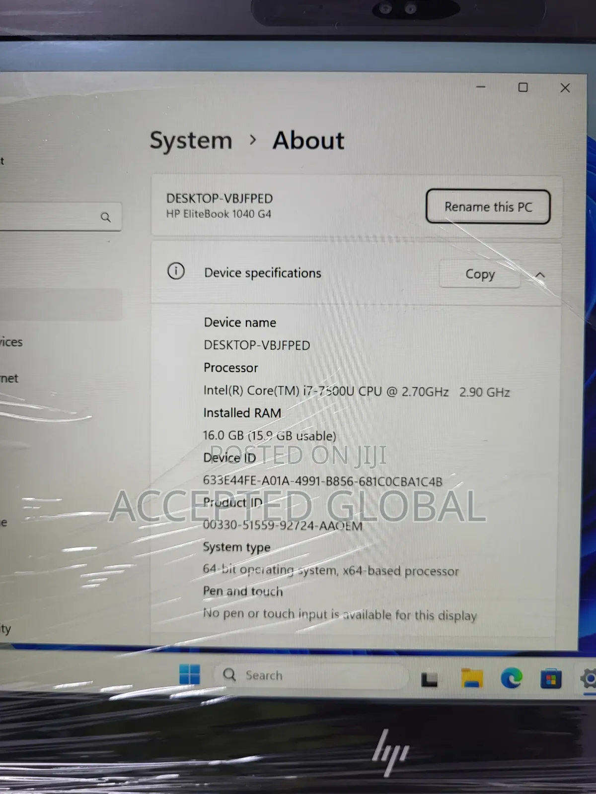 Laptop HP EliteBook 1040 G4 16GB Intel Core i7 SSD 256GB