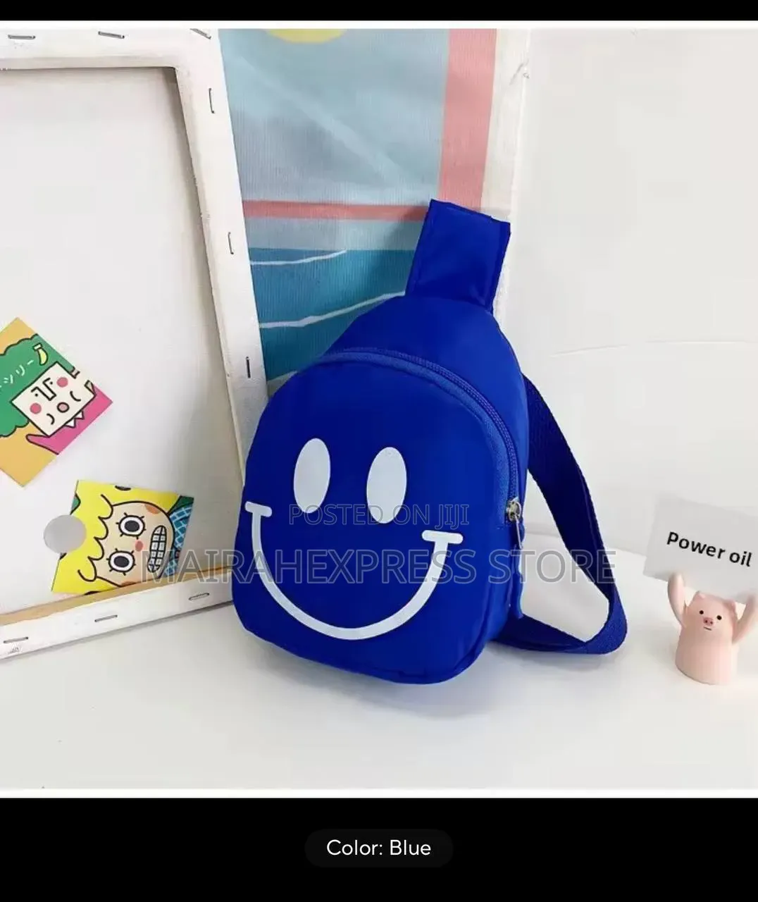 Smiley Print Fashionable Unisex Kids’ Crossbody Bag