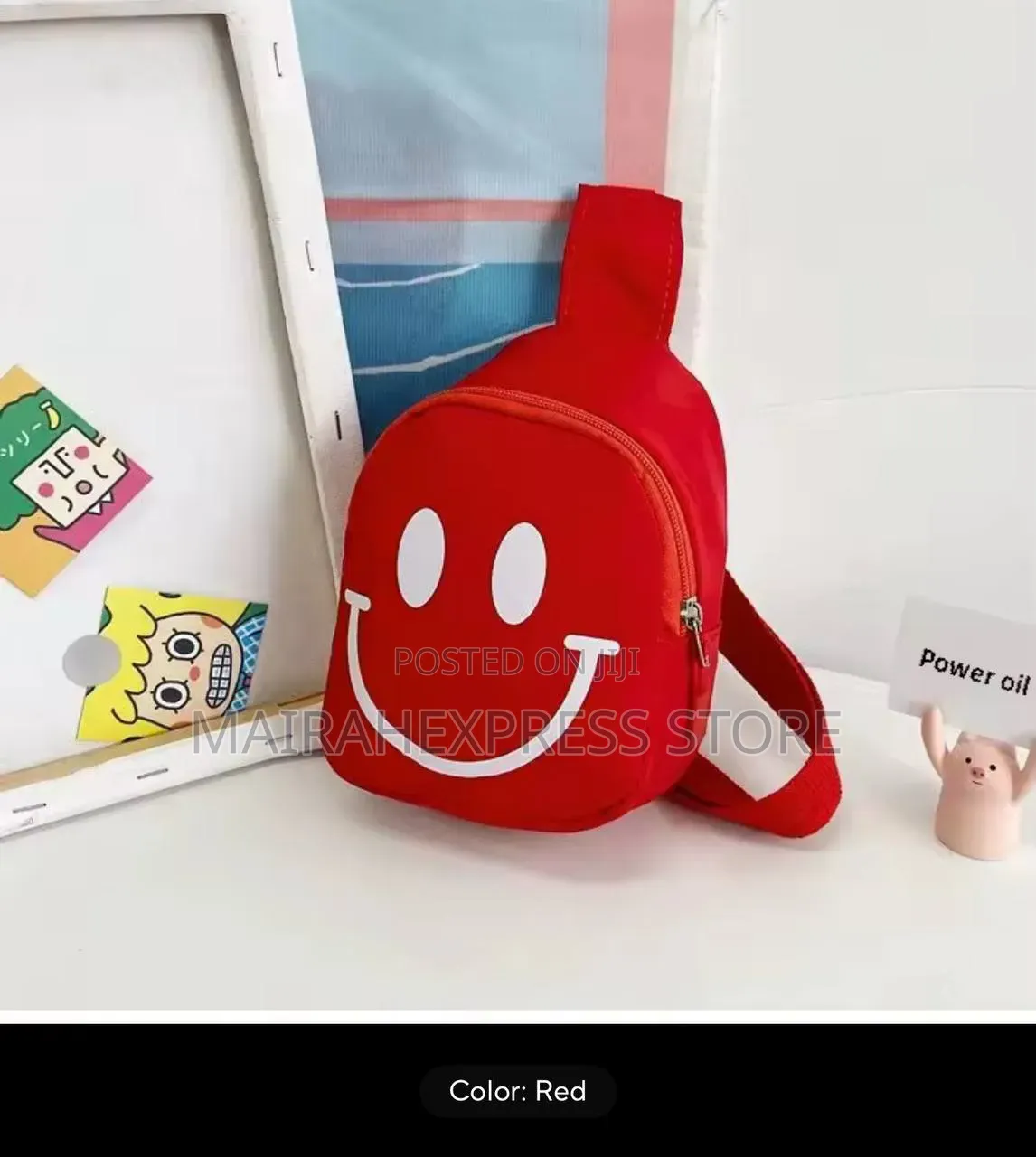 Smiley Print Fashionable Unisex Kids’ Crossbody Bag