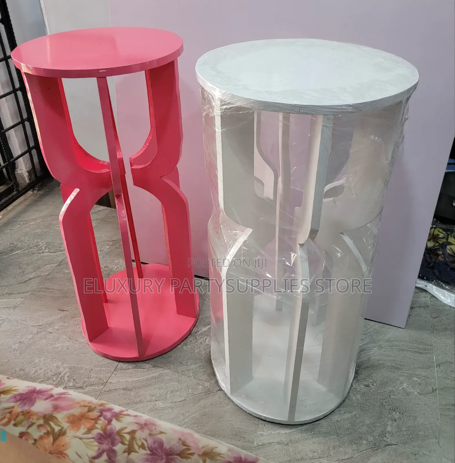 Pink Wooden Plinth
