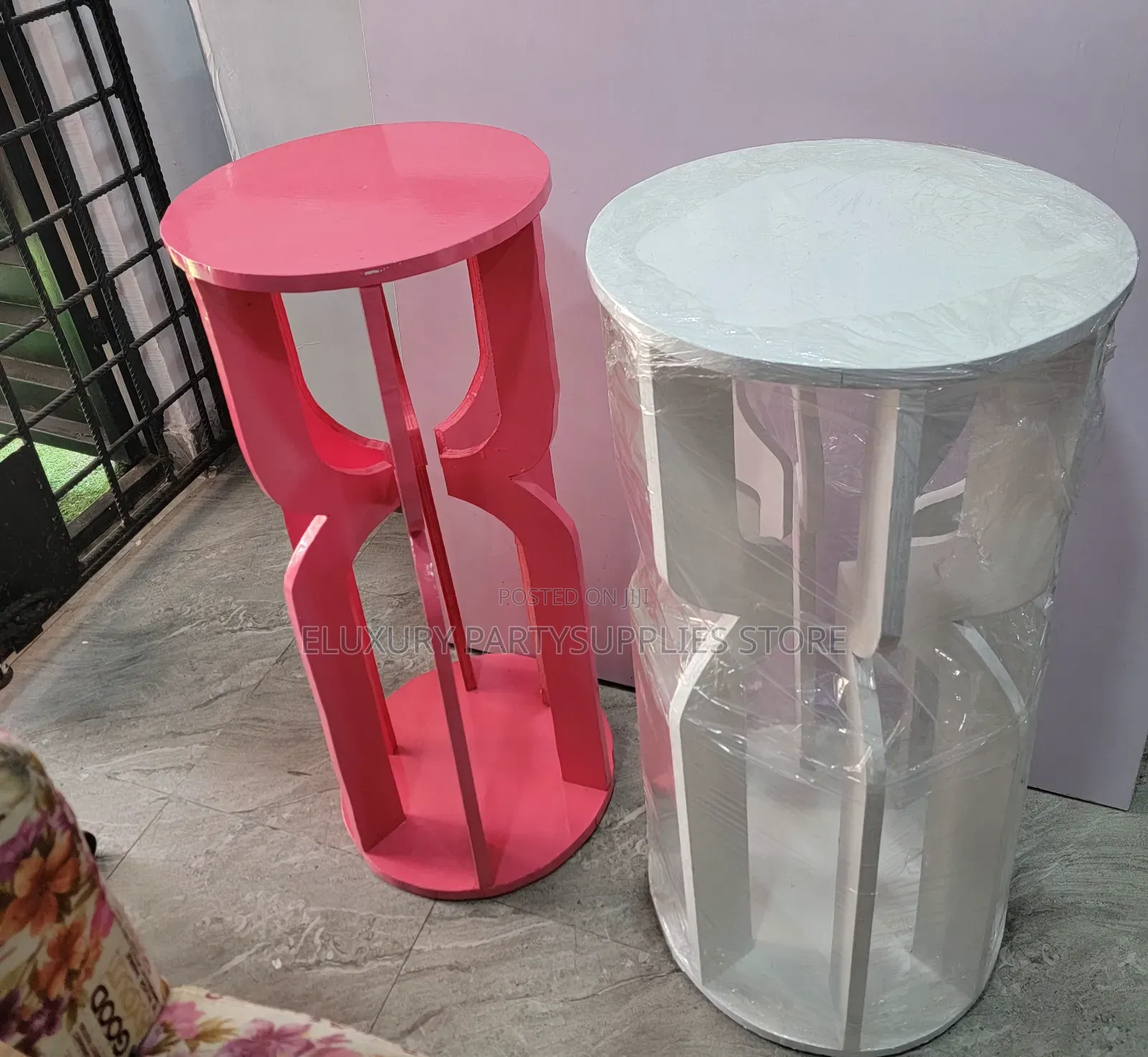 Pink Wooden Plinth