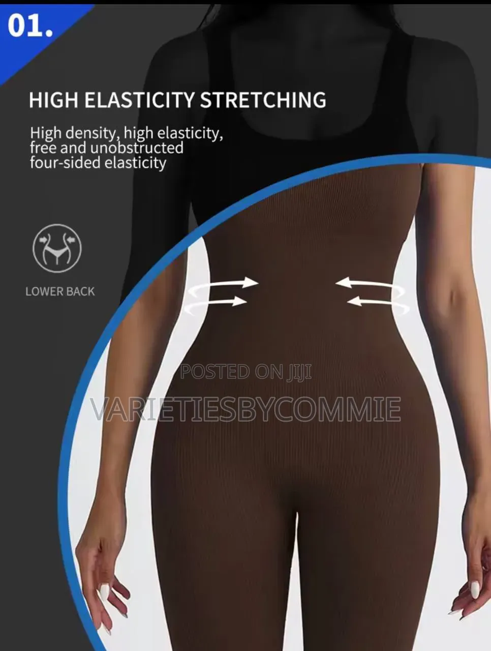 Quality Ladies’ Sleeveless Stretch High Back Ribbed Seamless Bodycon