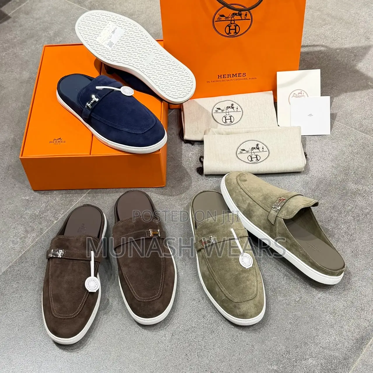 Original Hermes jobLoafers Half Shoe 40-46