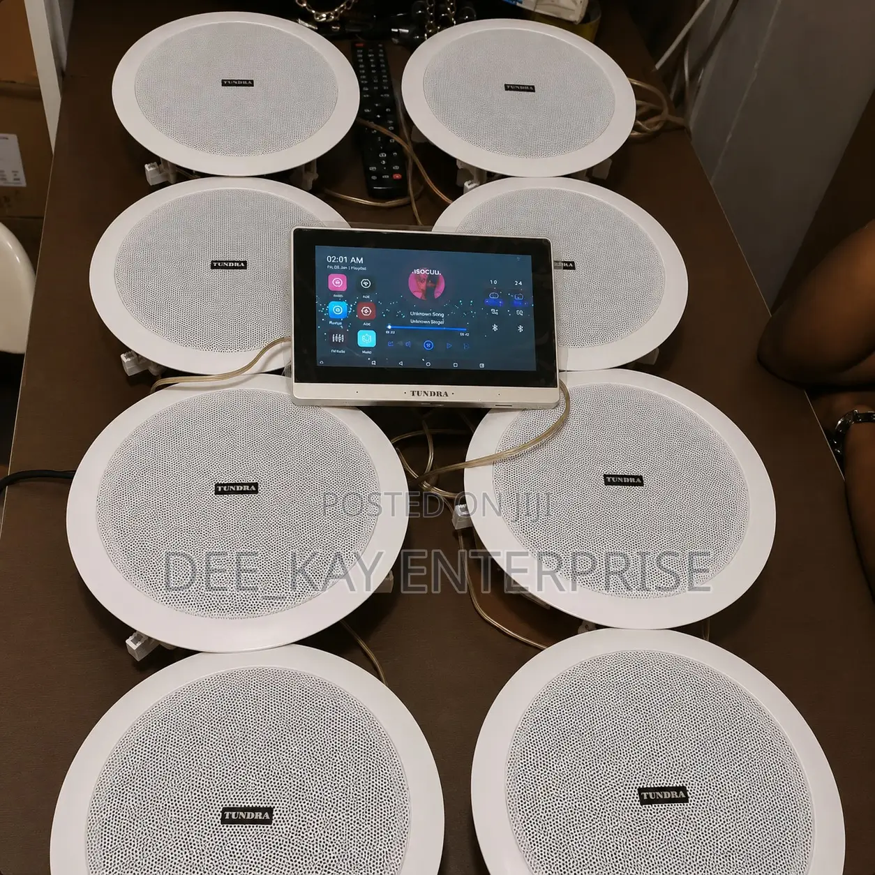 8 PCS of 50watts Bluetooth Ceiling/ Pop Speaker With Smart Amplifier