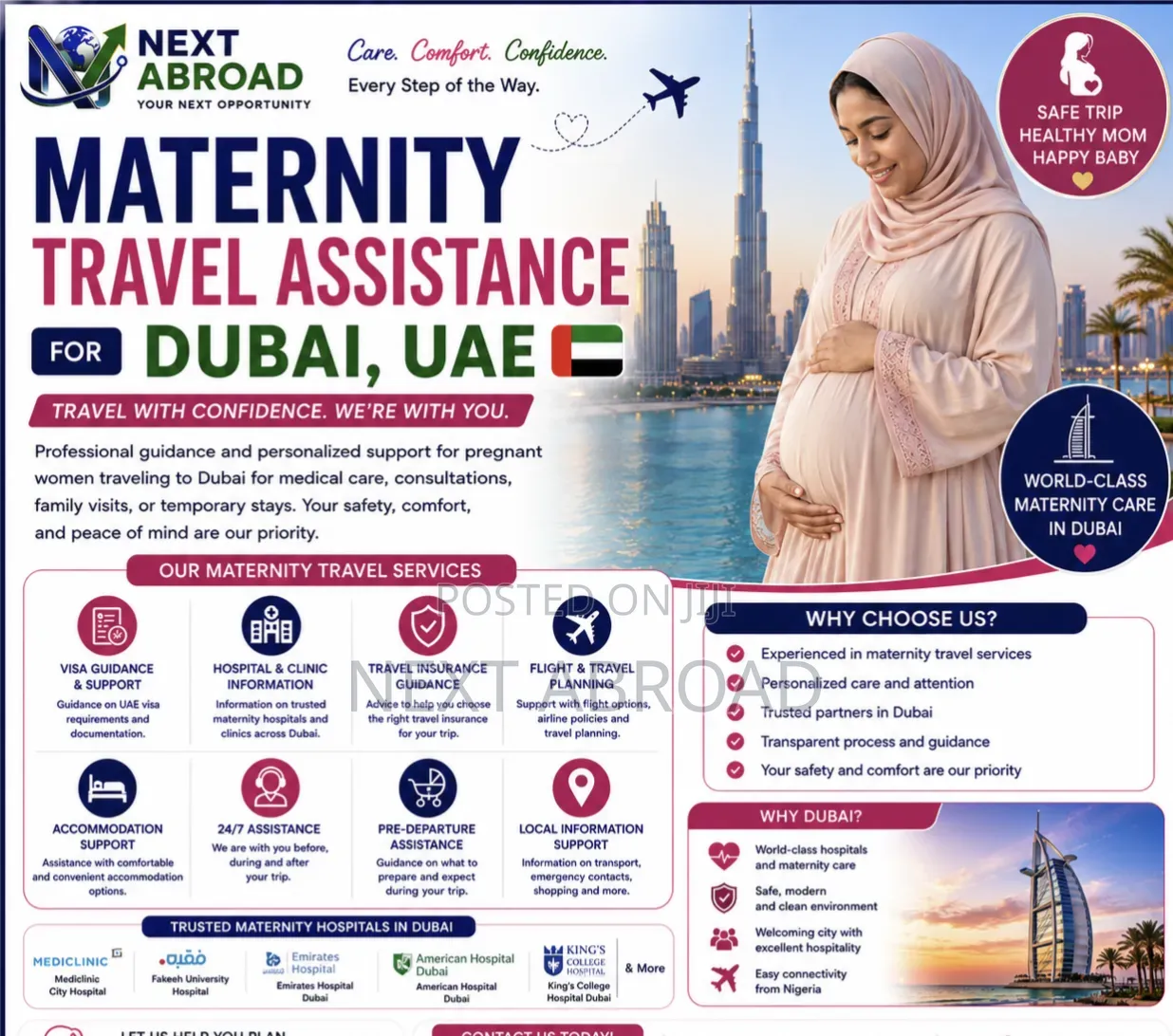 Maternity Travel Assistance for Dubai