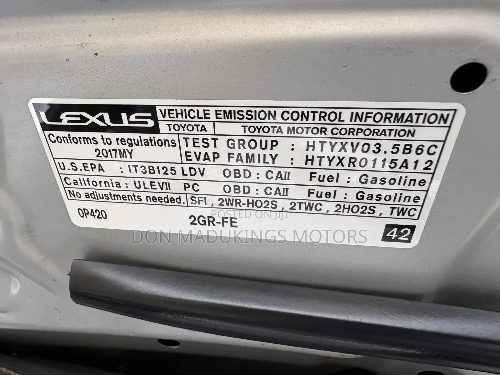 Lexus ES 350 FWD 2017 Silver