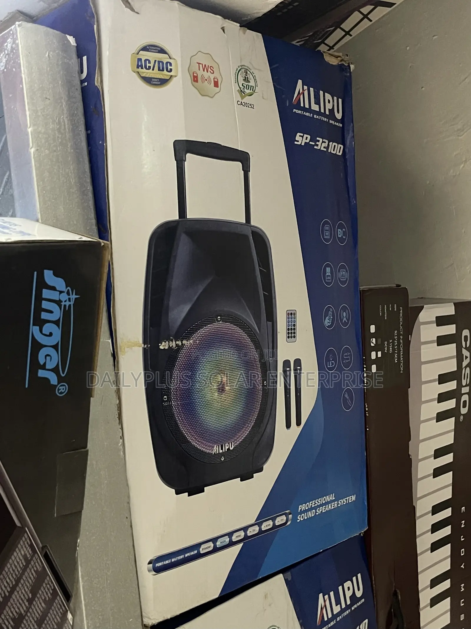 Ailipu 12inches Speaker With Double Wireless Microphone