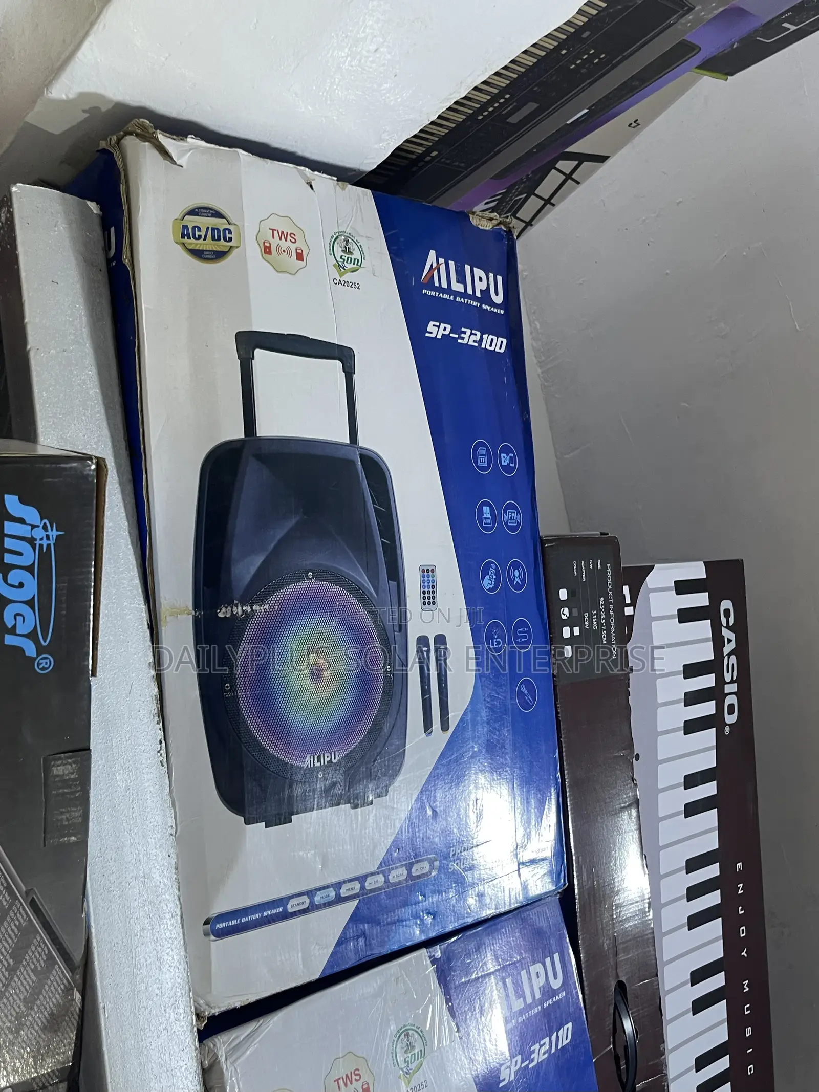 Ailipu 12inches Speaker With Double Wireless Microphone