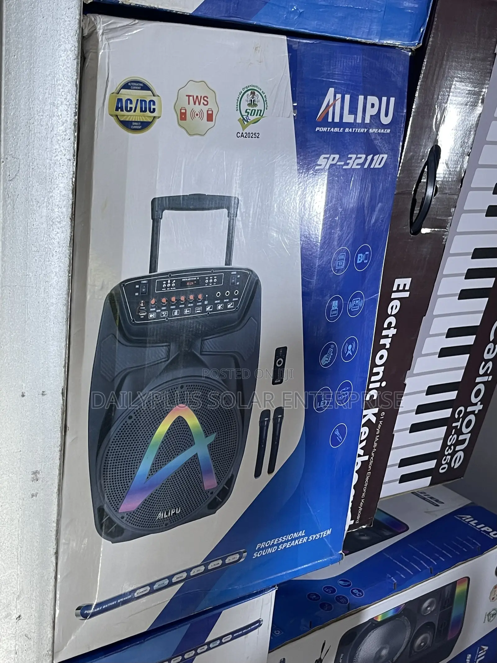 Ailipu 12inches Front Control Speaker With 2Microphones and Remote