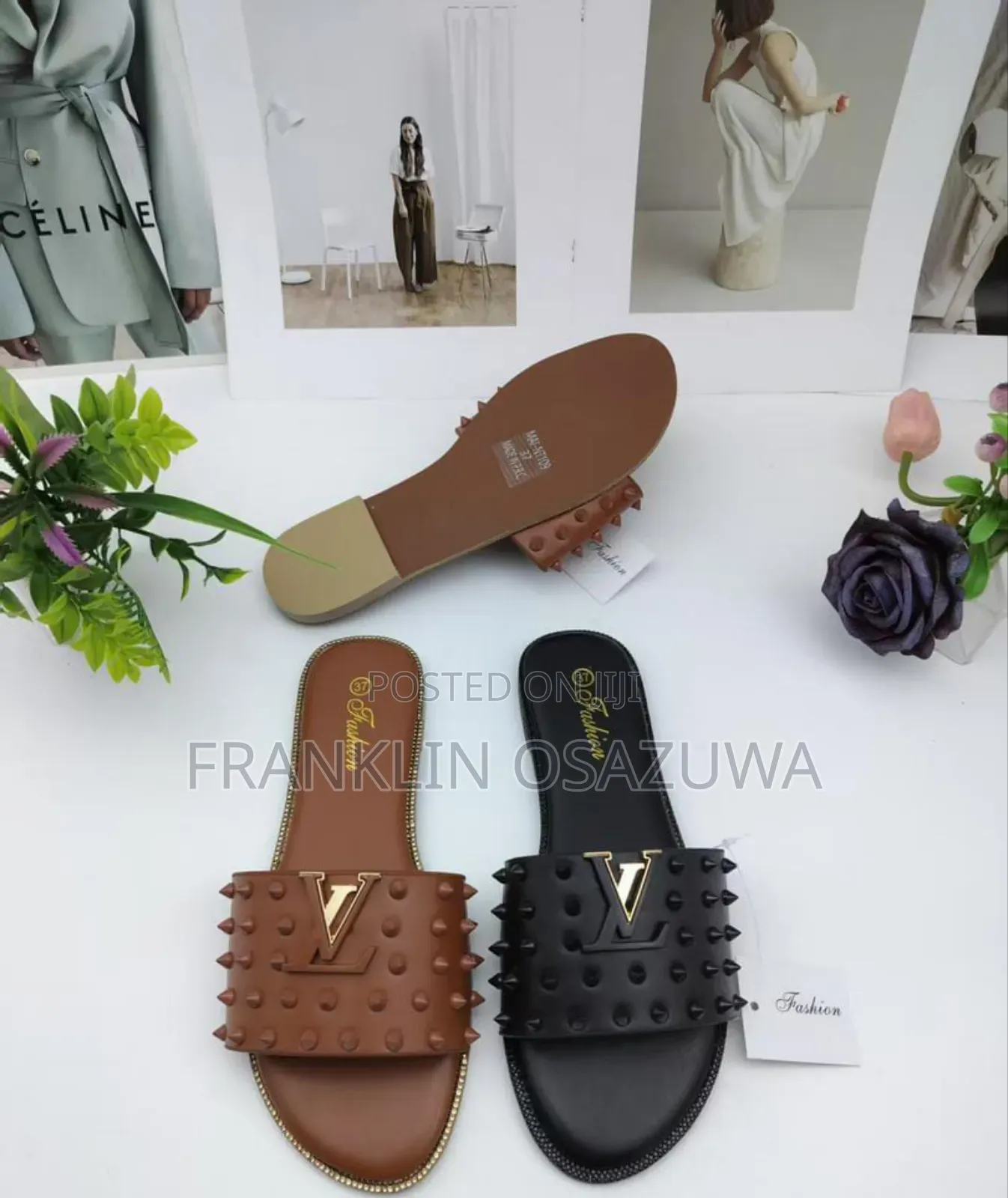 Women's Luxury v Flat Slide Sandals – Fashion Casual Slippers