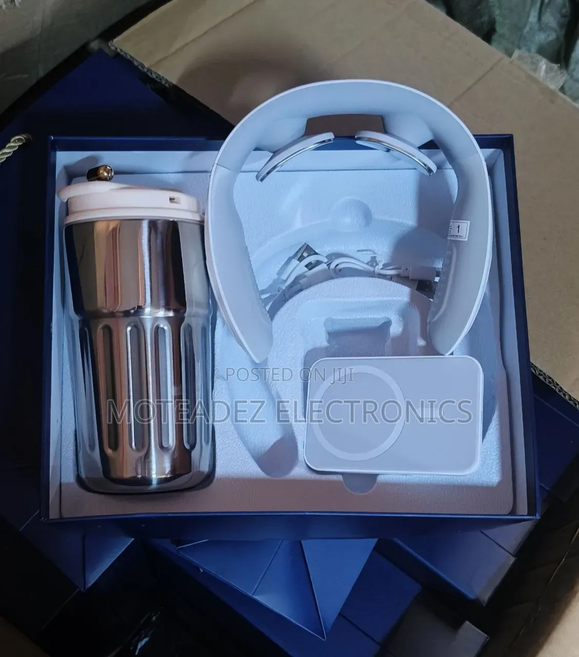 3in1 Luxury Gift Box Set With Mug, Neck Massager and Power Bank