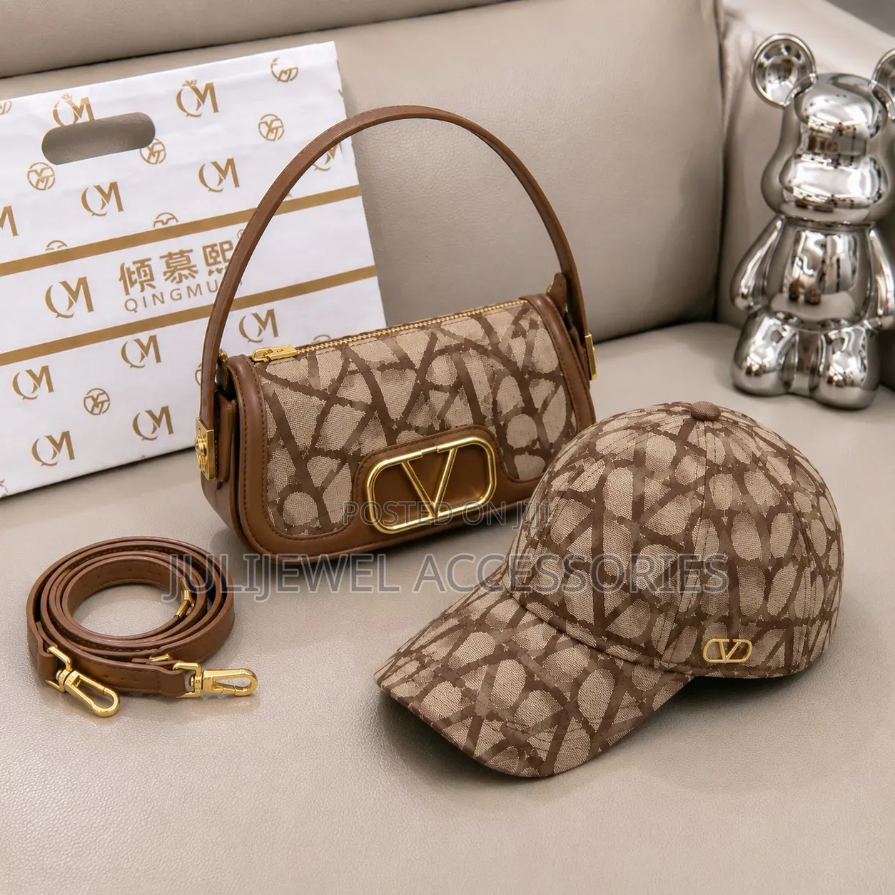Leather Quality Bag With Face Cap for Classic Ladies Gift Your Woman