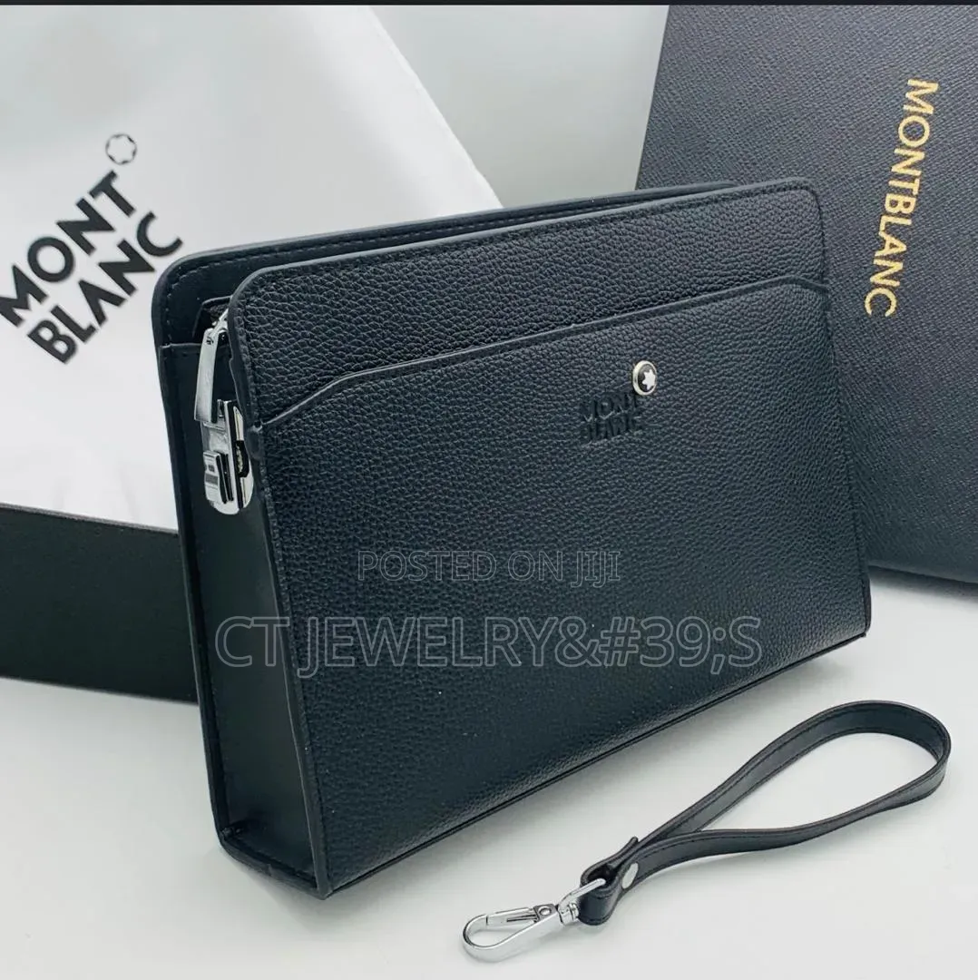 Versace Clutch Bag Black Pattern Genuine Leather High Quality (1/17)