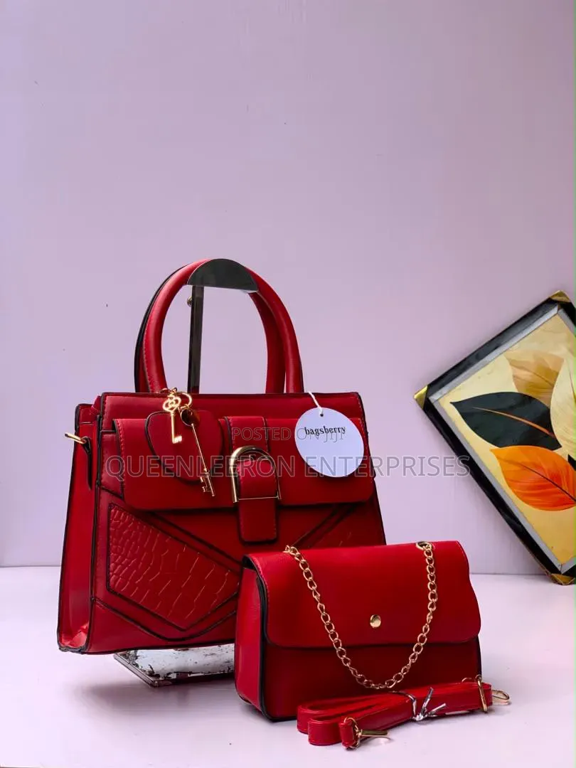 Stock 2 in 1 Quality Leather Bag