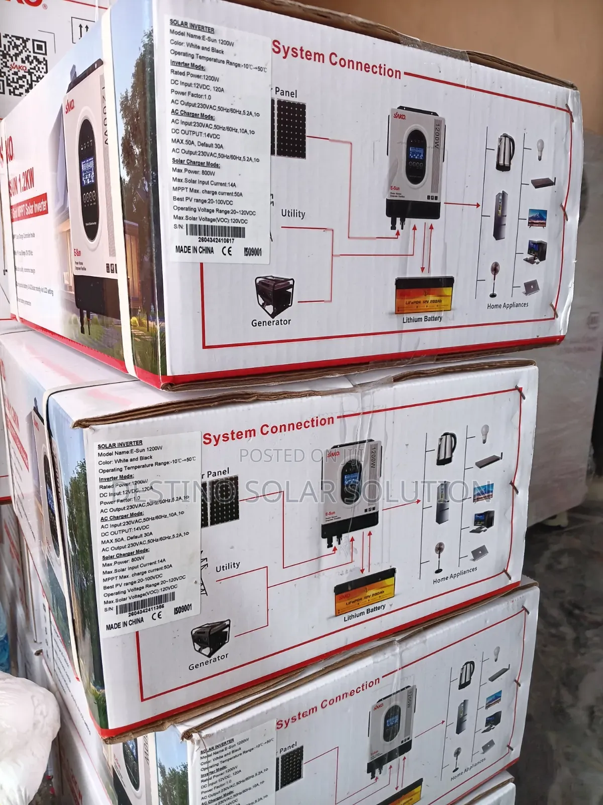Sako 1.2kw 12v Solar Inverter Hybrid
