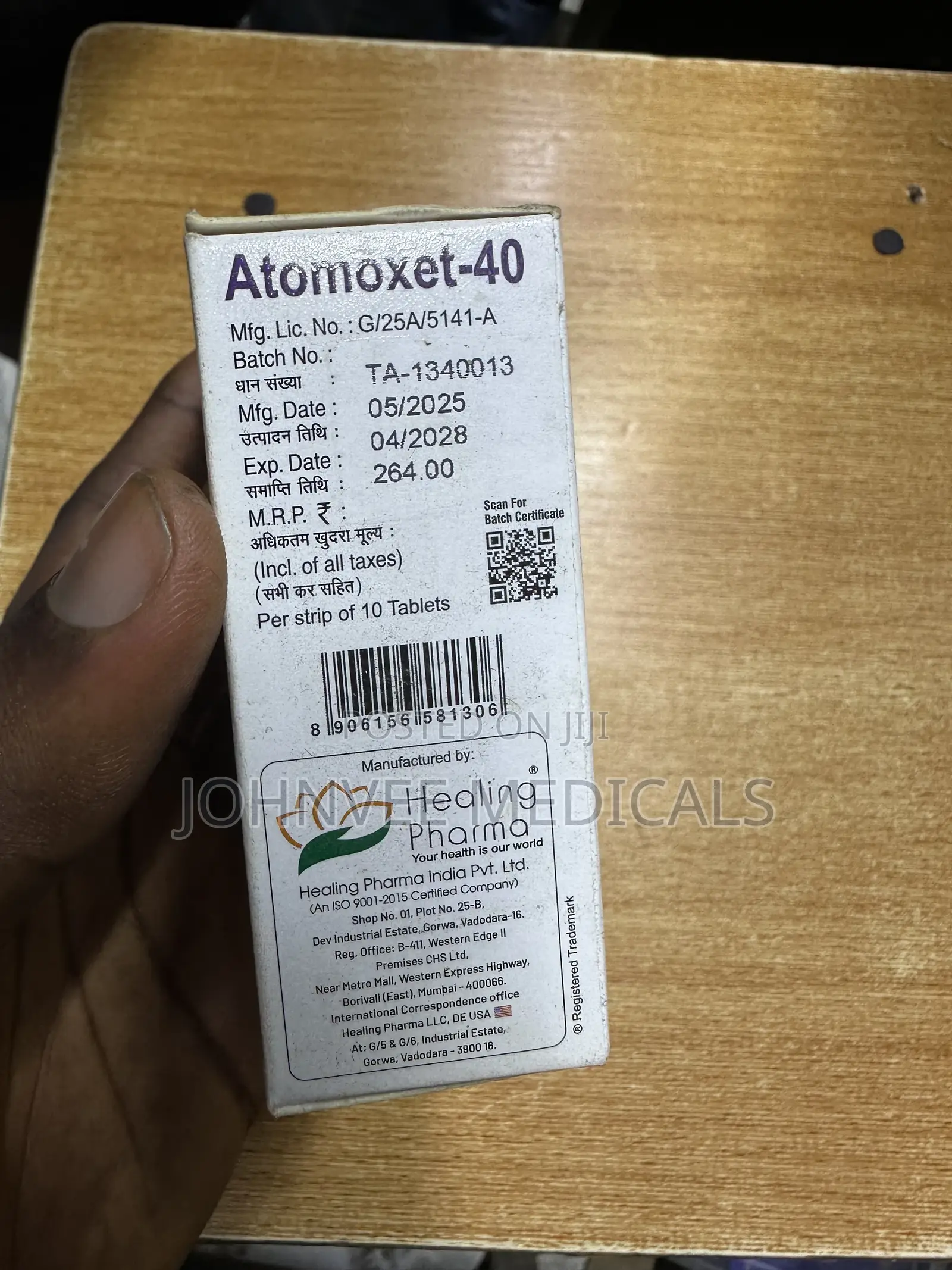 Atomoxetine Hydrochloride Tablets 40mg