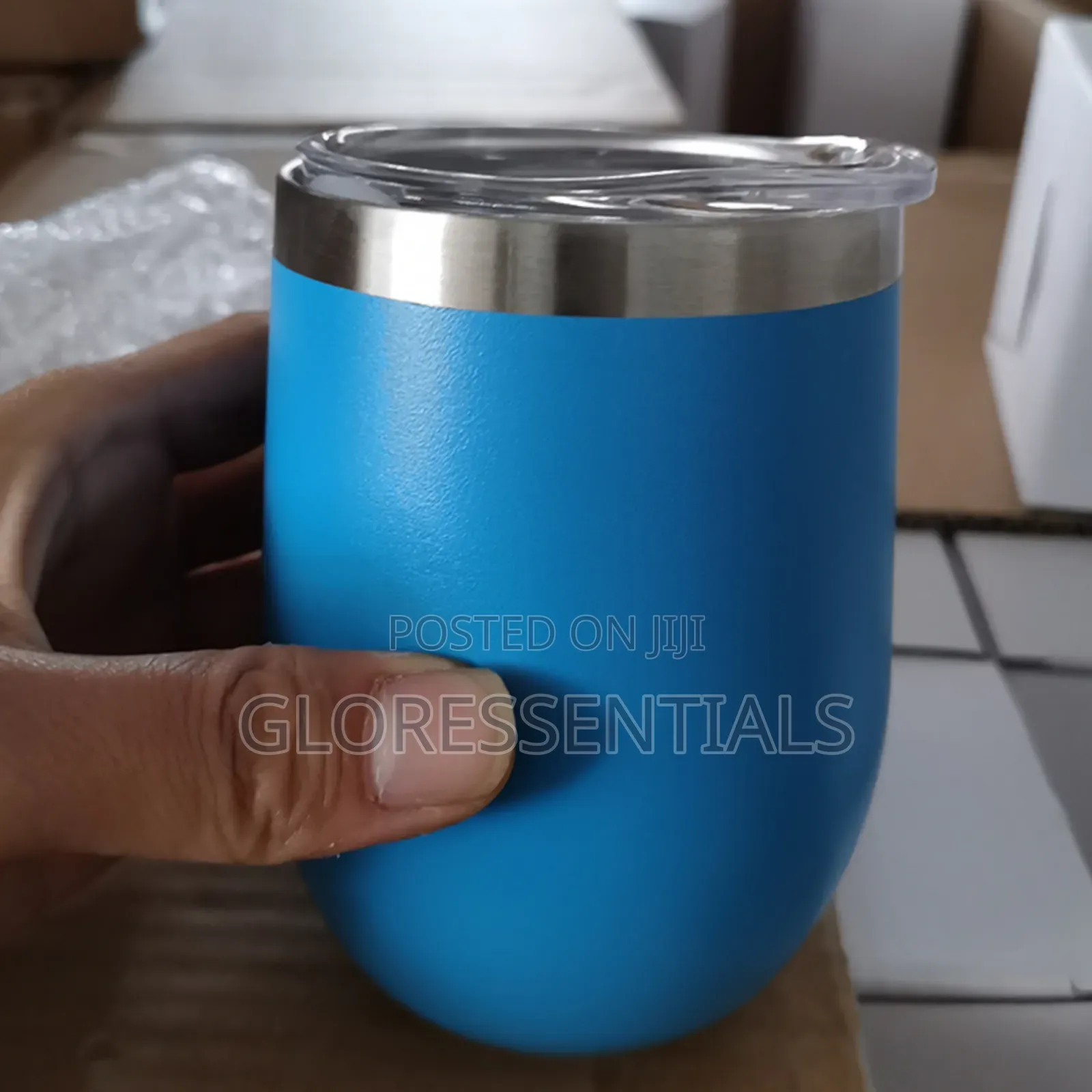 Double Wall Tumbler Egg Shaped Coffee Mug Stainless Cup Souvenir