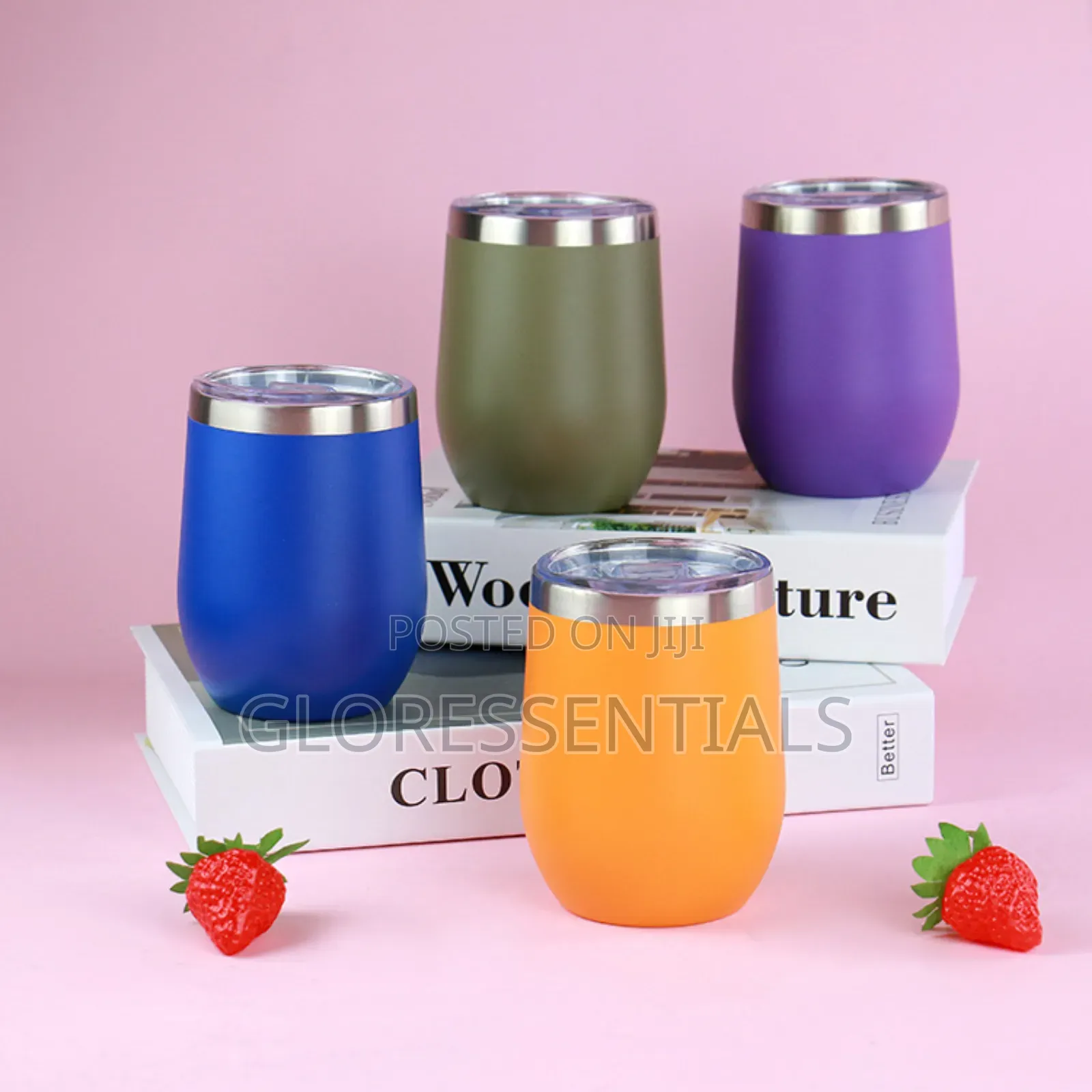 Double Wall Tumbler Egg Shaped Coffee Mug Stainless Cup Souvenir