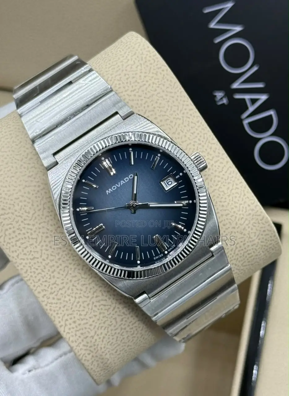 Movado Quality Luxury Men Stainless Steel Wristwatch