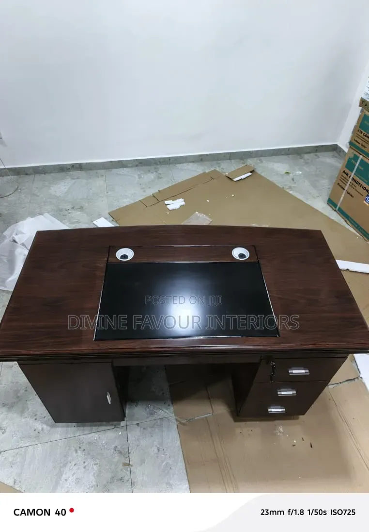 Office Table and a Swivel Office Chair -1400mx600m