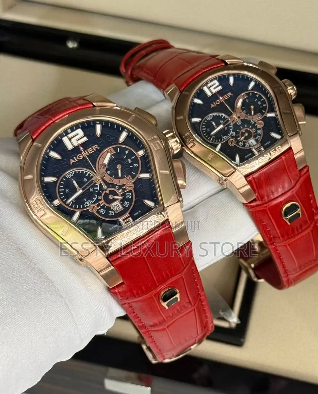 Aigner Chronograph Male and Female Leather Wrist Watch