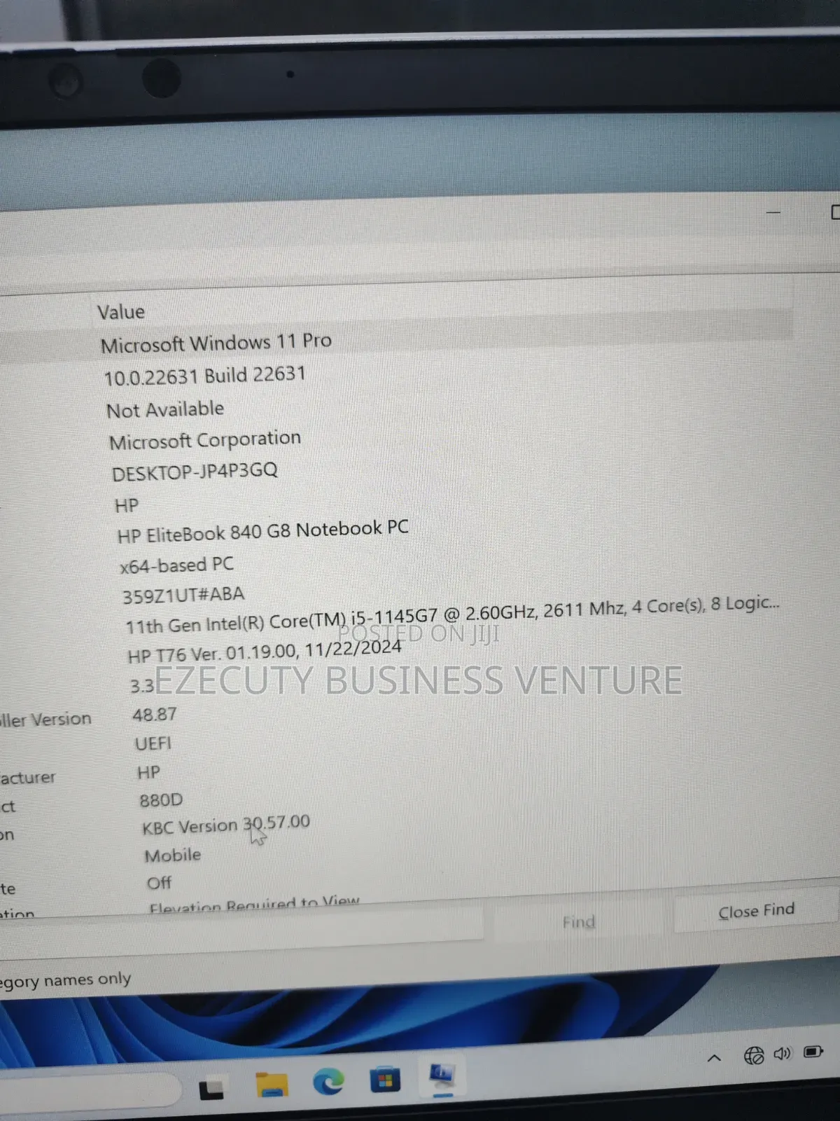 Laptop HP EliteBook 840 G8 8GB Intel Core i5 SSD 256GB