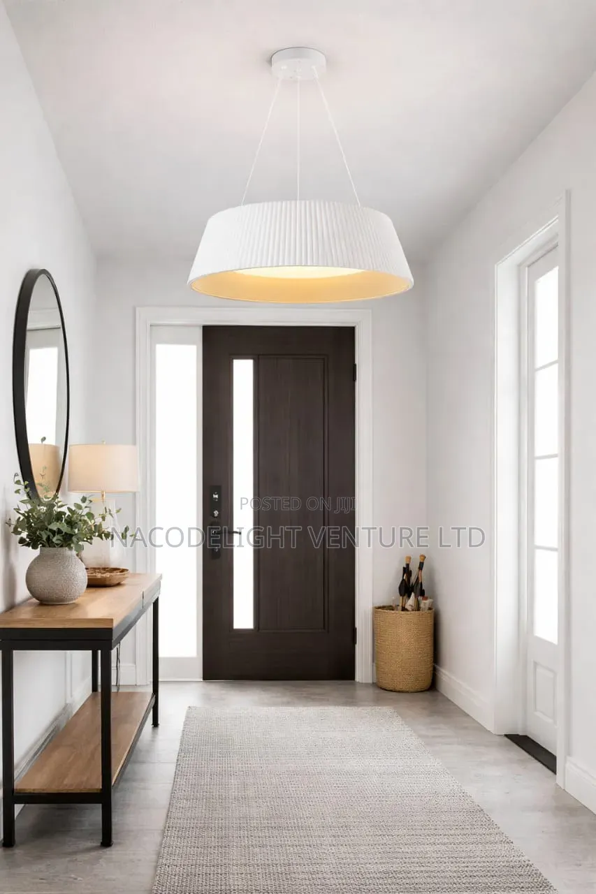 White Brass Ribbed Cone Pendant (Best for Interior Design Mood Board