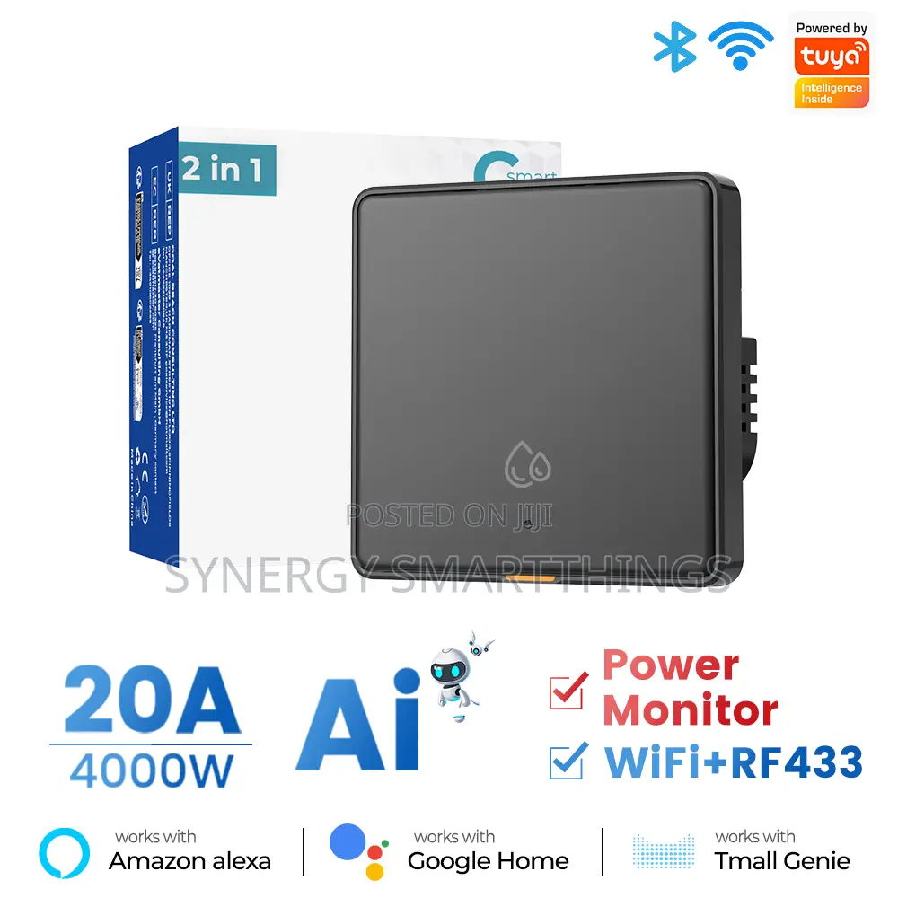 Tuya Zigbee 20A Mechanical Smart Switch (Black) Csmart
