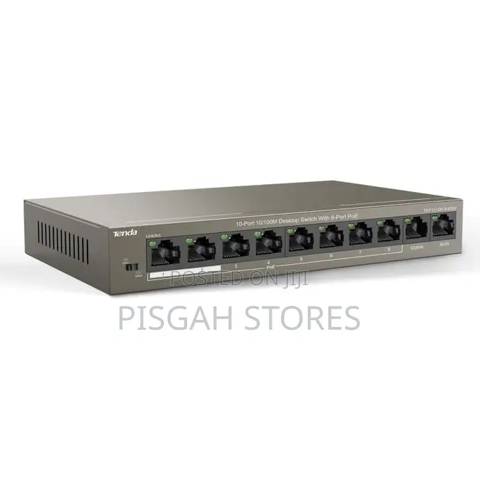 Tef1110p-8-63w - Tenda 10-Port 10/100m Desktop Switch With 8-Port Poe