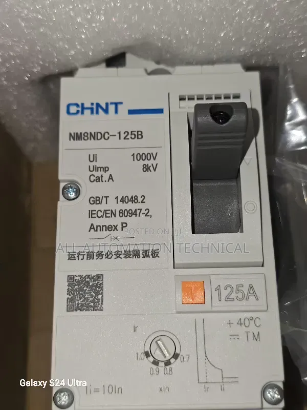 Chint DC McCb | Nm8ndc-125b TM 125A 2p | Circuit Breaker