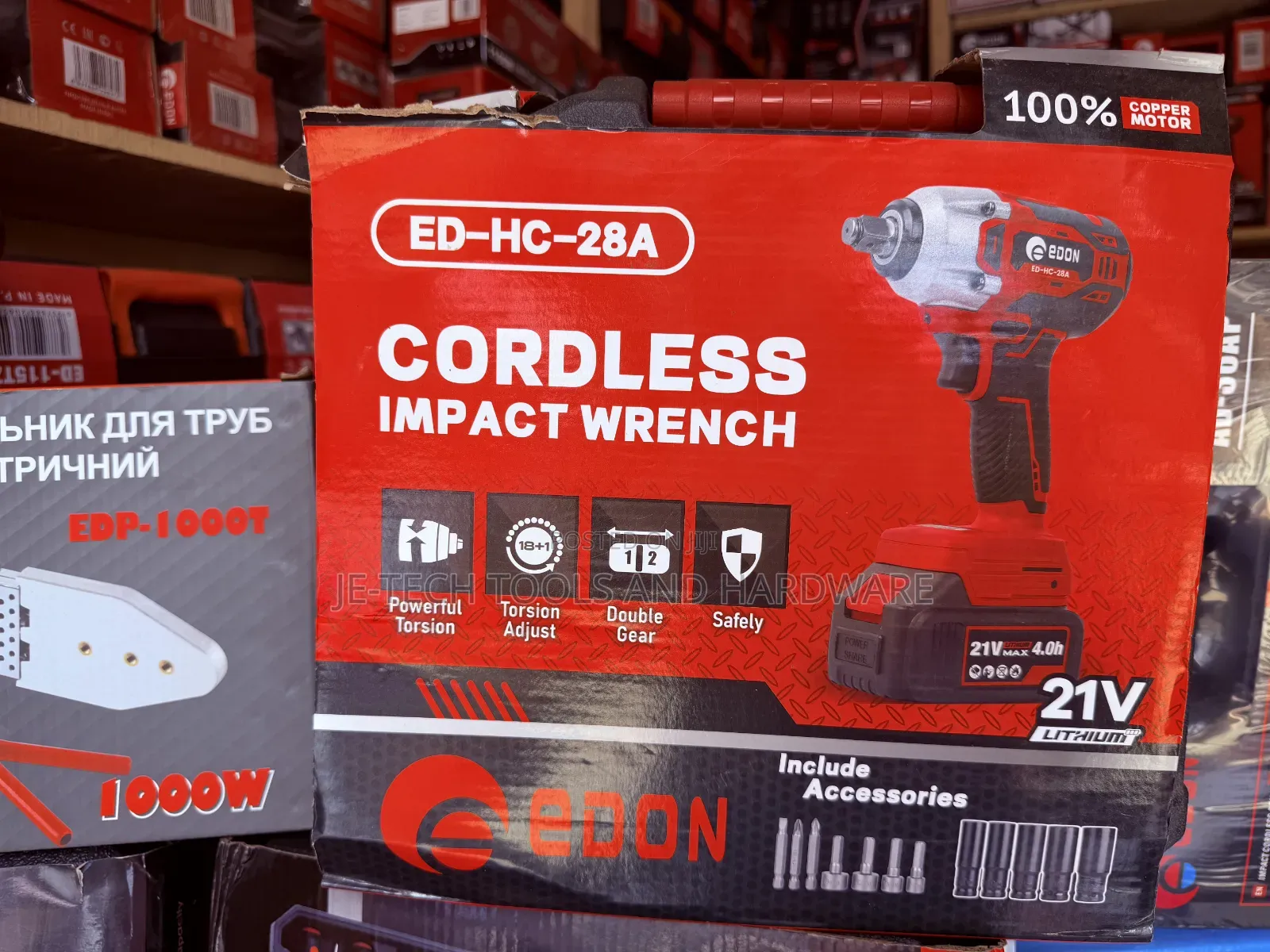 Edon ED-HC-28A 21V Cordless Impact Wrench.