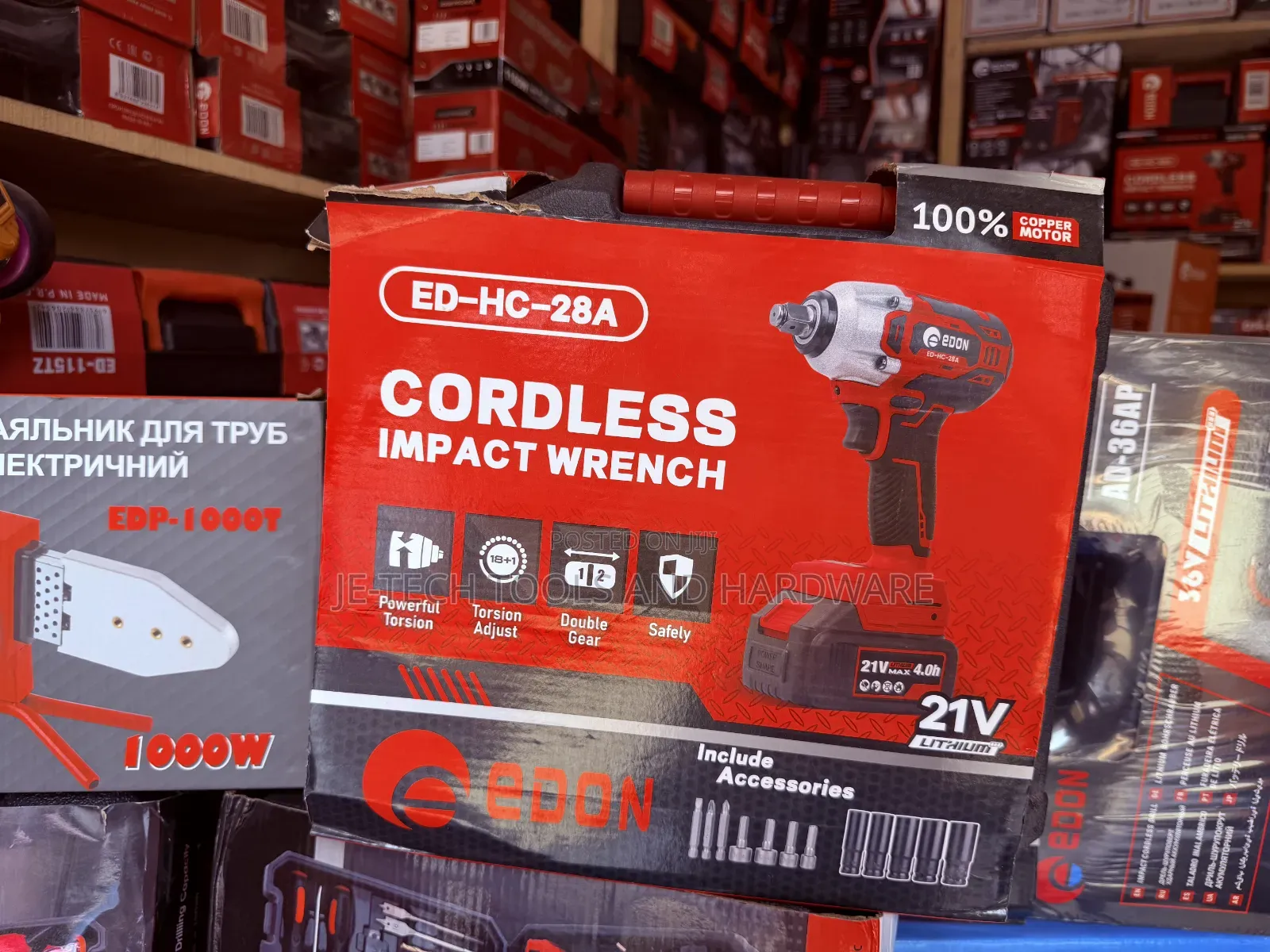 Edon ED-HC-28A 21V Cordless Impact Wrench.