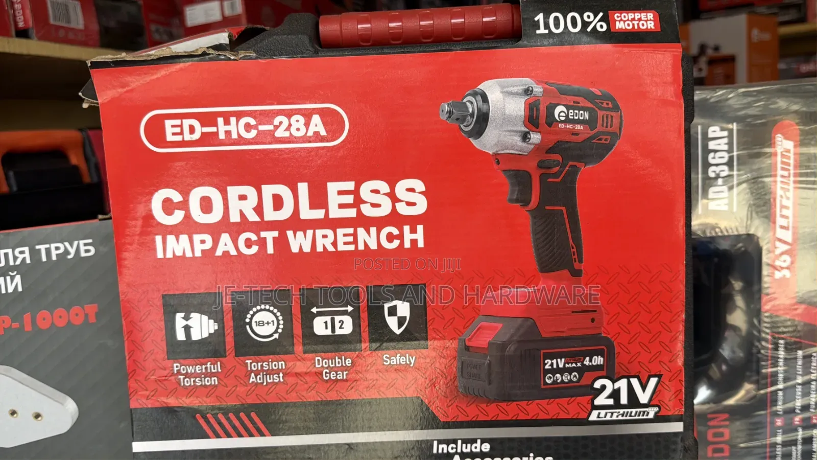 Edon ED-HC-28A 21V Cordless Impact Wrench.