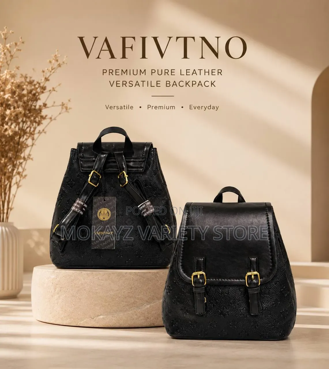 Pure Leather Unisex Fancy Backpack Bag