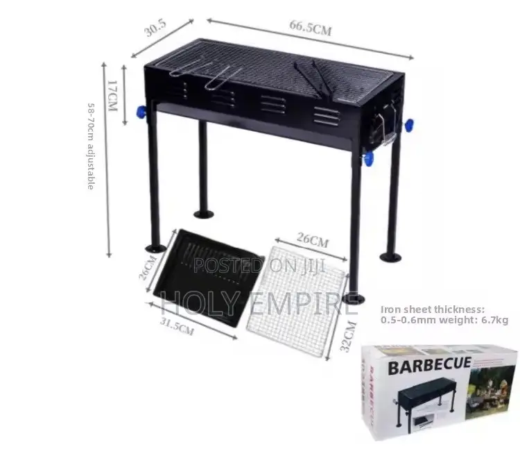 Portable Charcoal BBQ Grill Thickened Outdoor Camping Barbecue