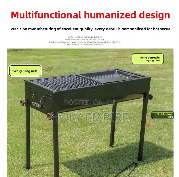 Portable Charcoal BBQ Grill Thickened Outdoor Camping Barbecue