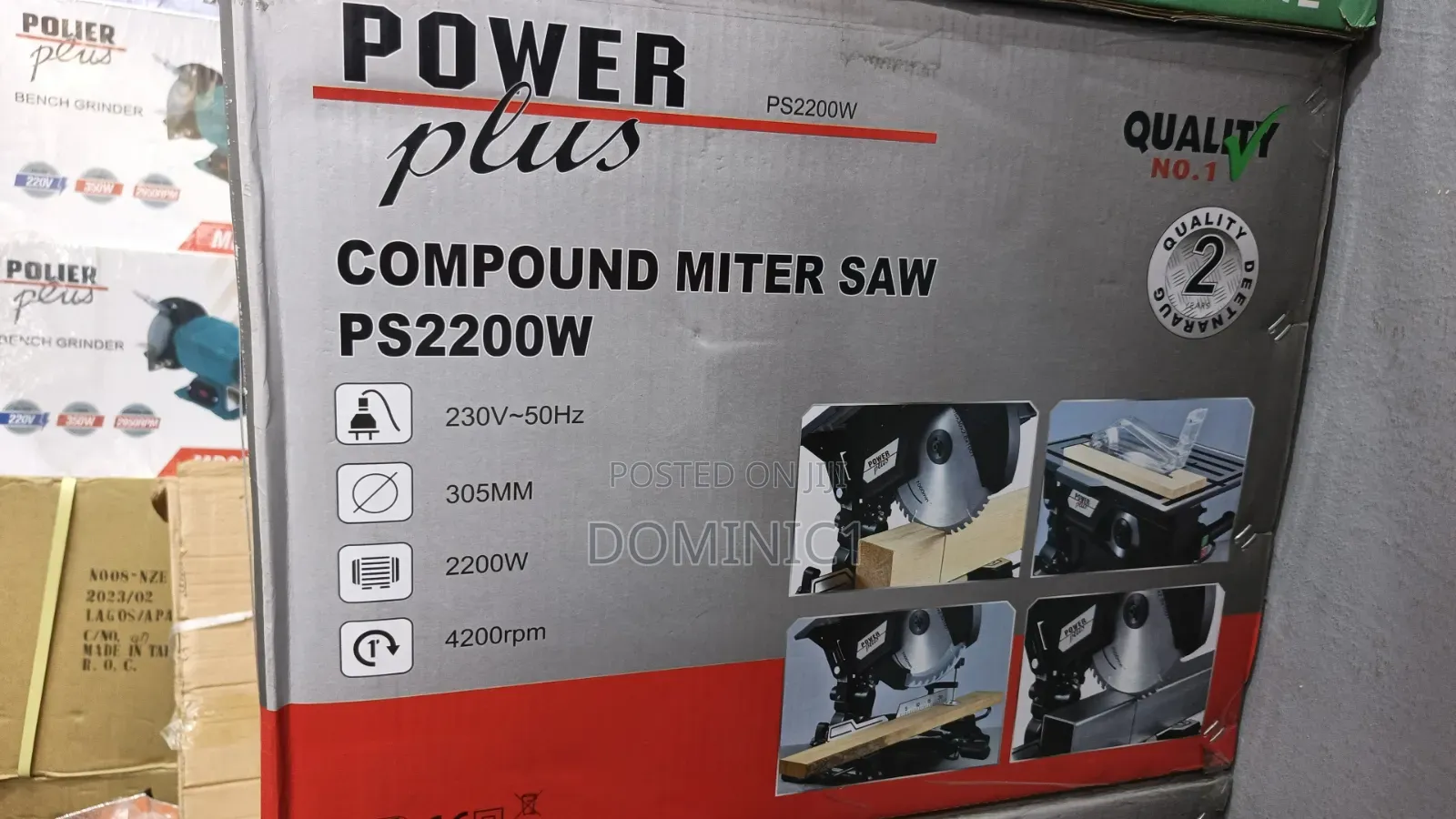 Power Plus PS2200W Compound Miter Saw 12 Inch