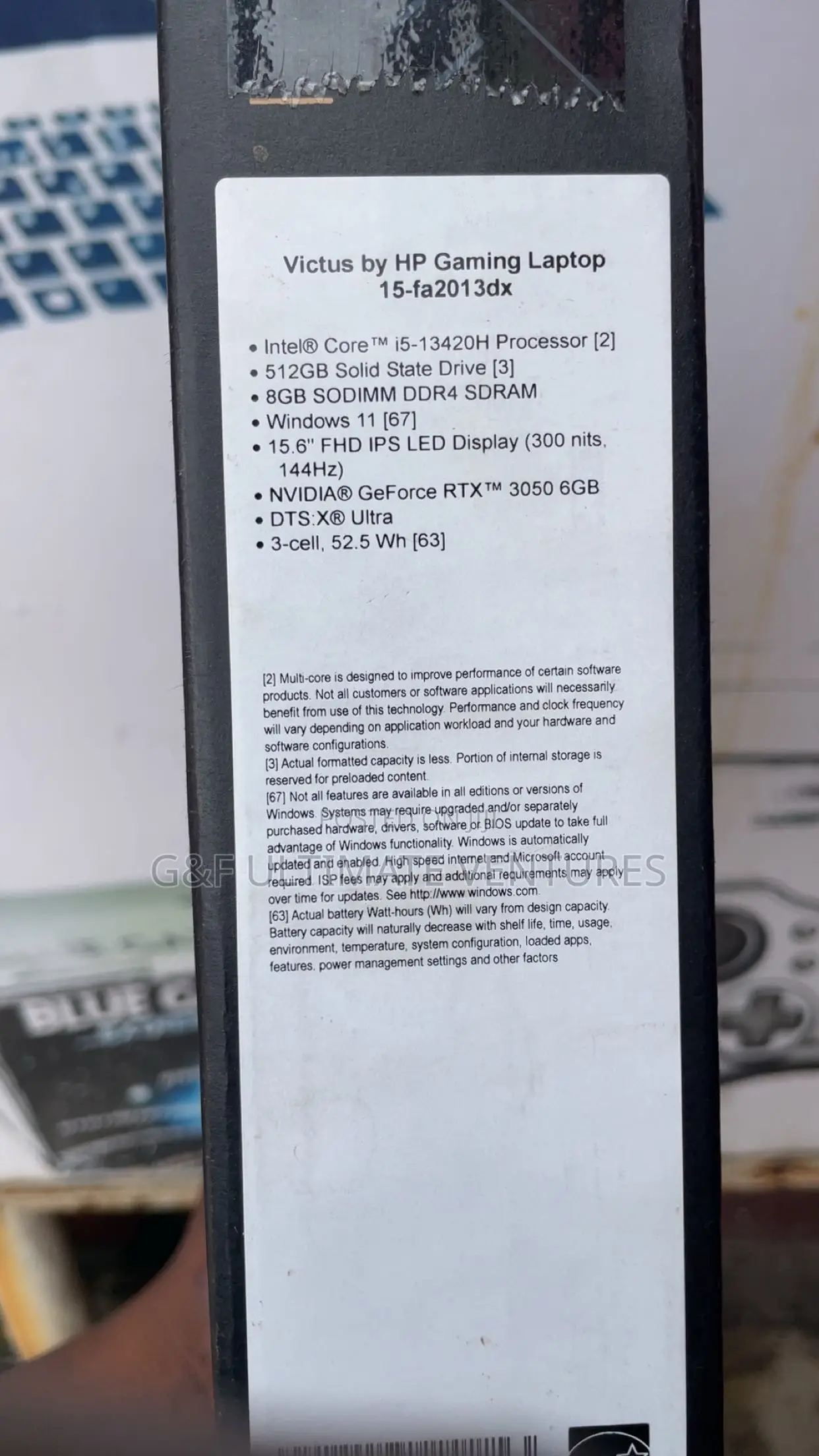 New Laptop HP Victus 15 6GB Intel Core i5 SSD 512GB