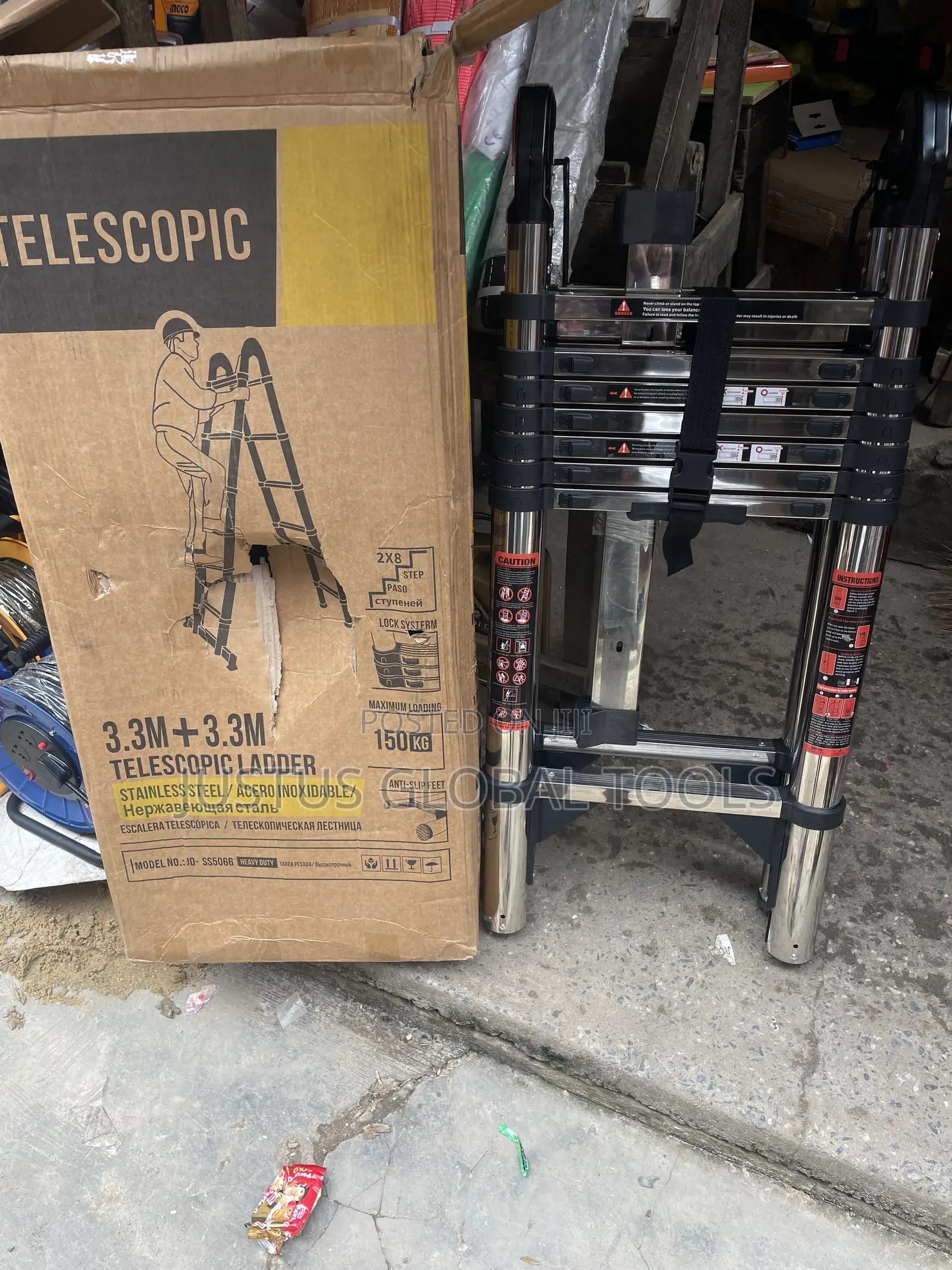3.3m by 3.3m Double Sided Original Telescopic Ladder