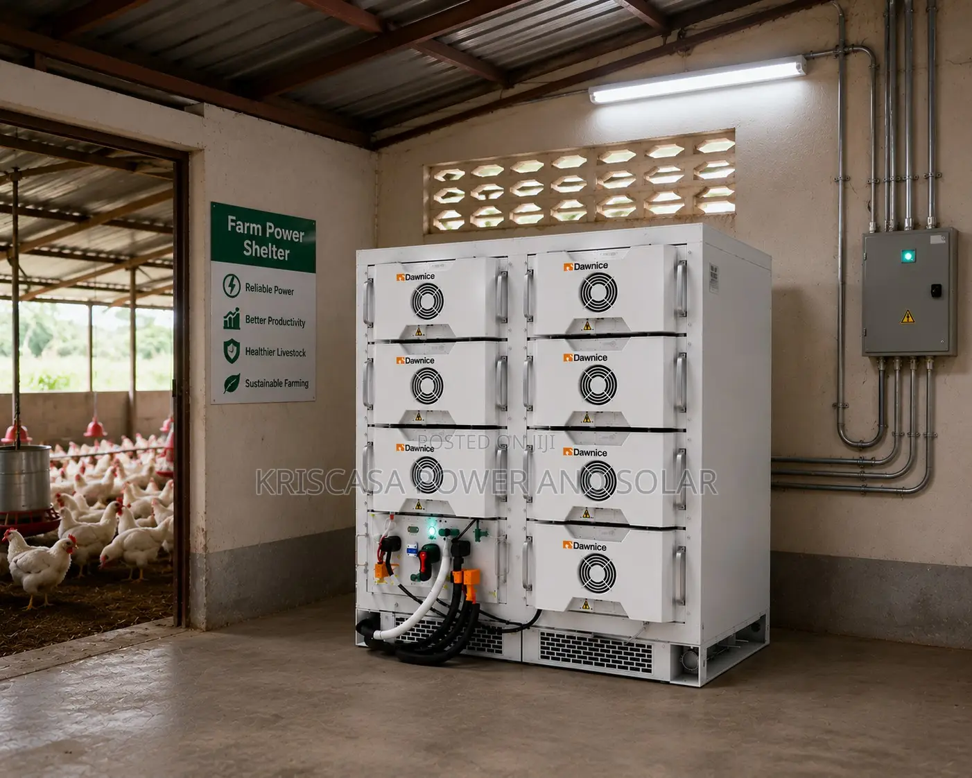 112kWh LiFePO4 Indoor ESS Battery for Factories, Hotels Hospitals