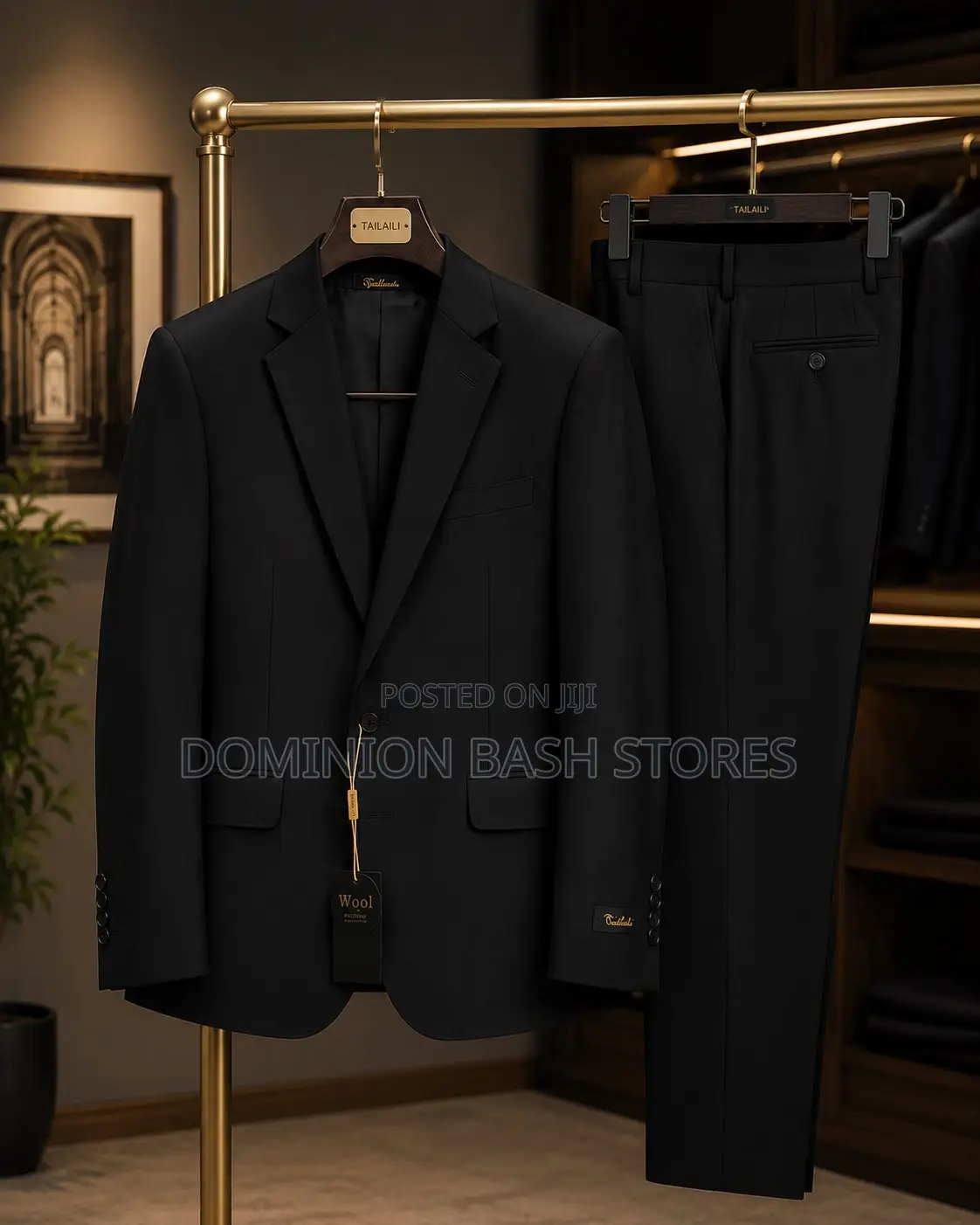 CLASSIC LUXURY 2 Pieces Co Wool Suit