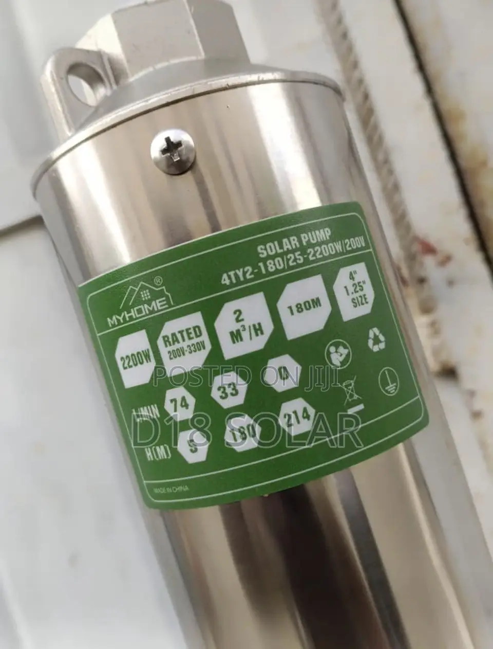 My Home Solar Pump 3hp AC Dc