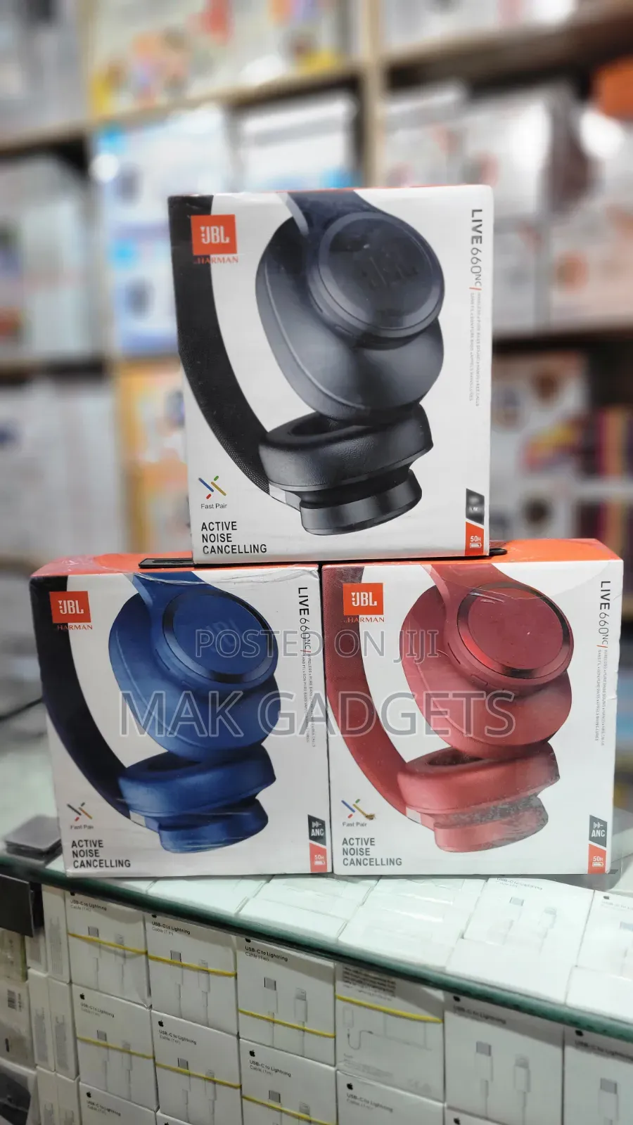 JBL Live 660NC Wireless Over-Ear Adaptive Noise Cancelling Headphones