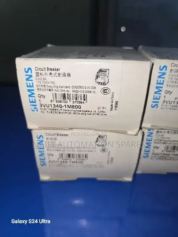 3vu1340-1me00 Siemens Motor Circuit Breaker 0.4A to 0.6A 3 Pole