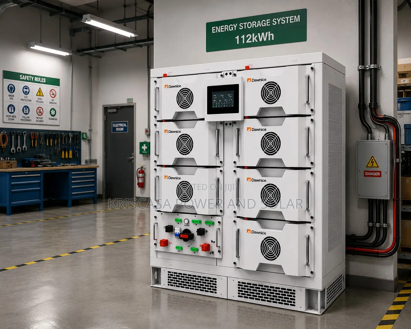 112kWh Solar Storage Battery for Commercial Buildings | Dawnice