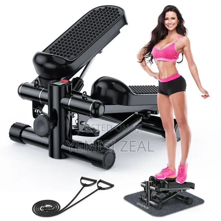 Cardio Stepper With Free Mat and Resistance Pull Up Rope