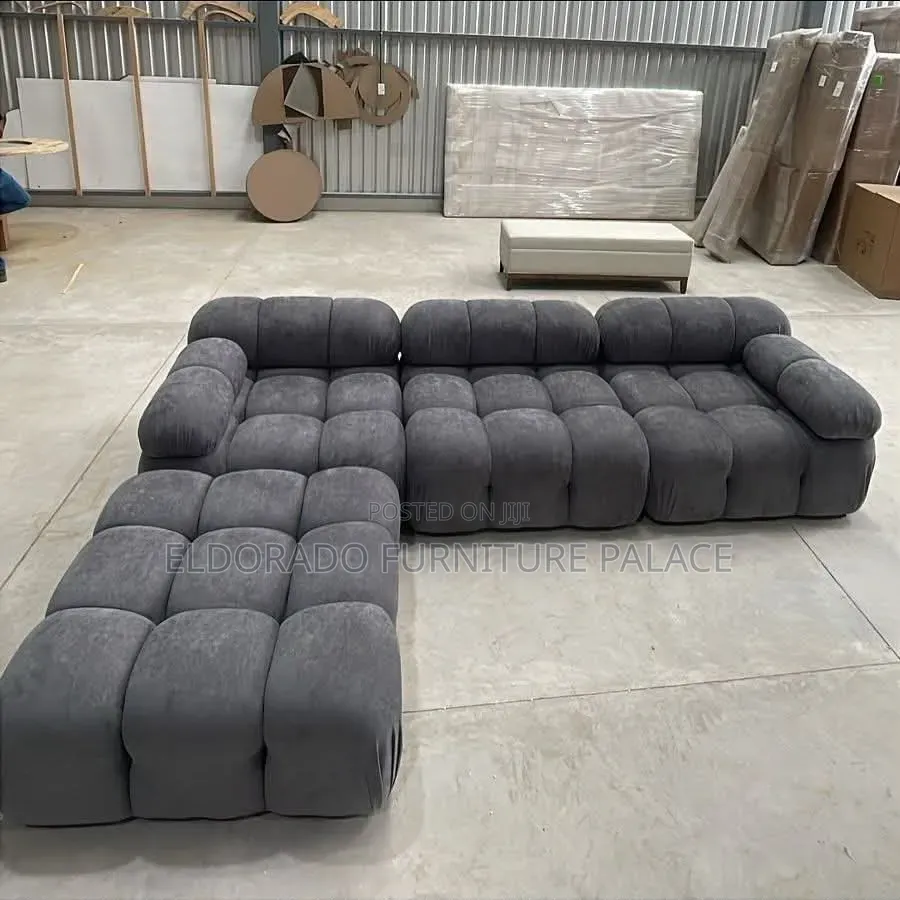 Quality Stylish Fabric L- Shape Chairs