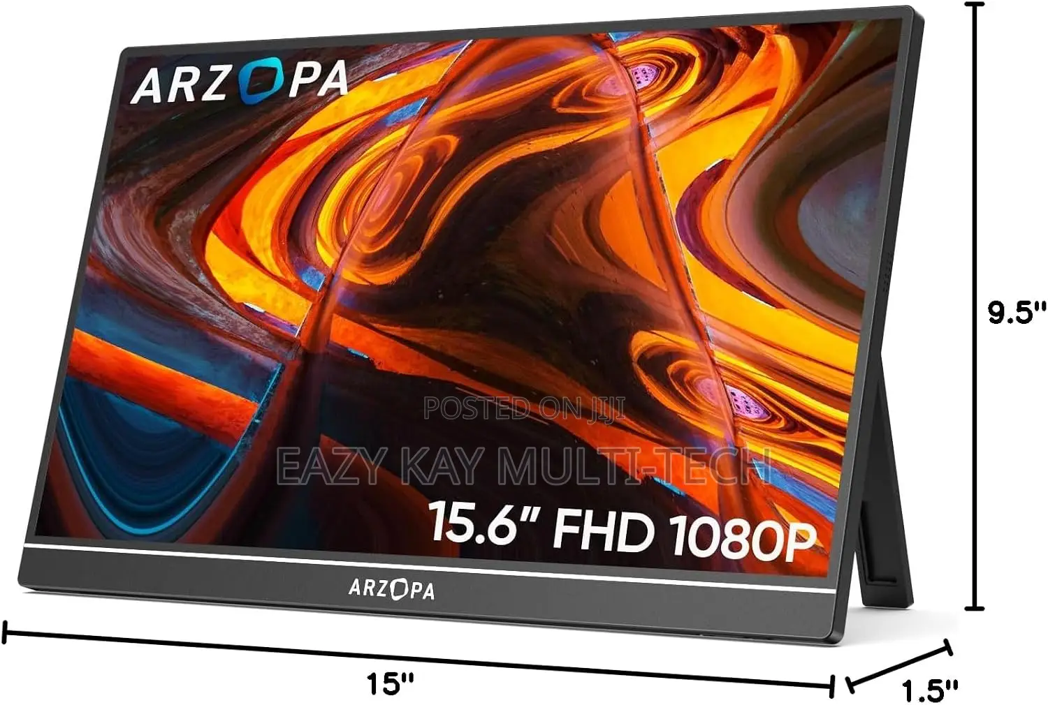ARZOPA Portable Monitor 15.6'' FHD 1080P - Ultra-Slim
